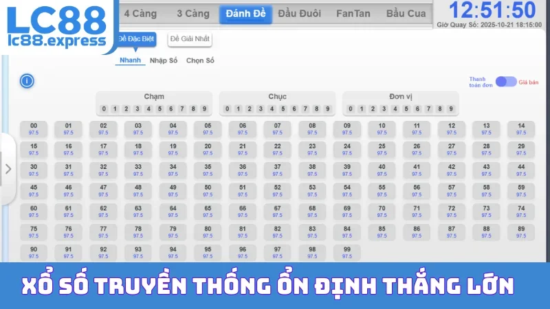 Xổ số truyền thống ổn định thắng lớn